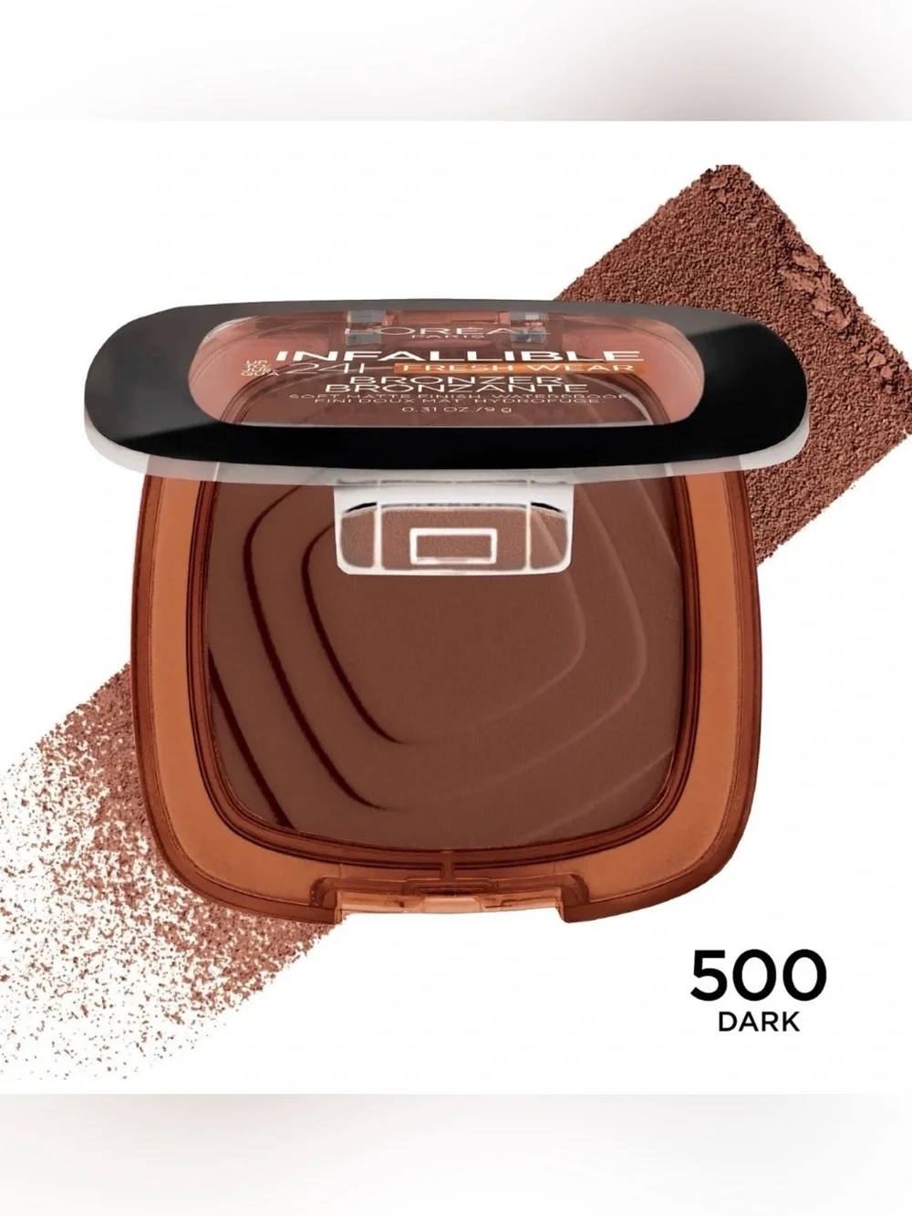 L'Oreal Infallible 24H Fresh Wear Bronzer - Deep Brown (500)